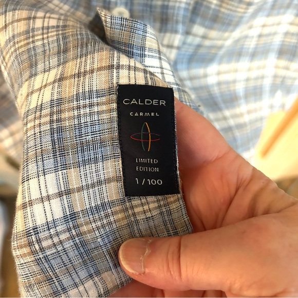 Calder Carmel Linen Limited Edition Button Down Shirt. Size Large. - Picture 5 of 14